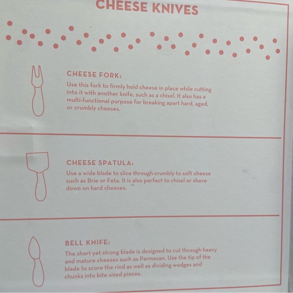 Gourmet Cheese Knives & Cheese Markers Set for Charcuterie Board NWT - Picture 7 of 9